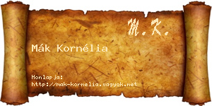 Mák Kornélia névjegykártya